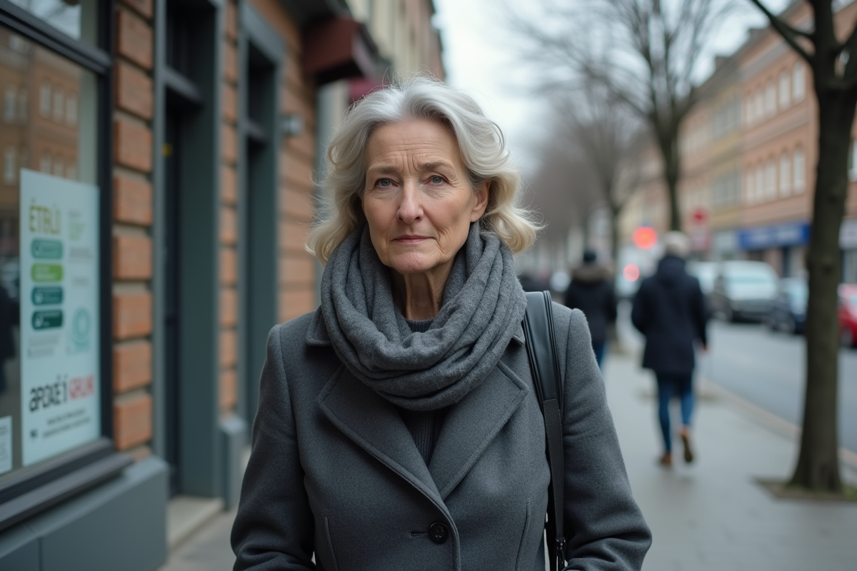 Femme marchant près d