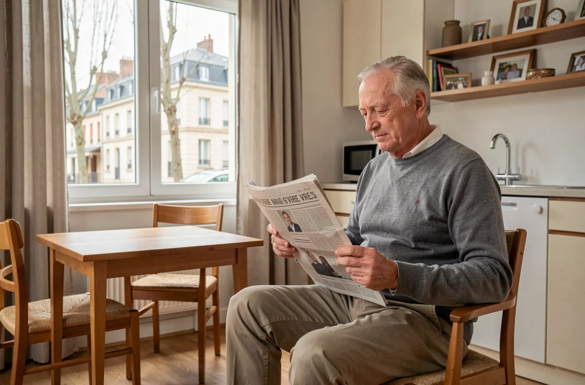 Résident du Foyer Logements Maillot à Évreux dans son appartement autonome et confortable